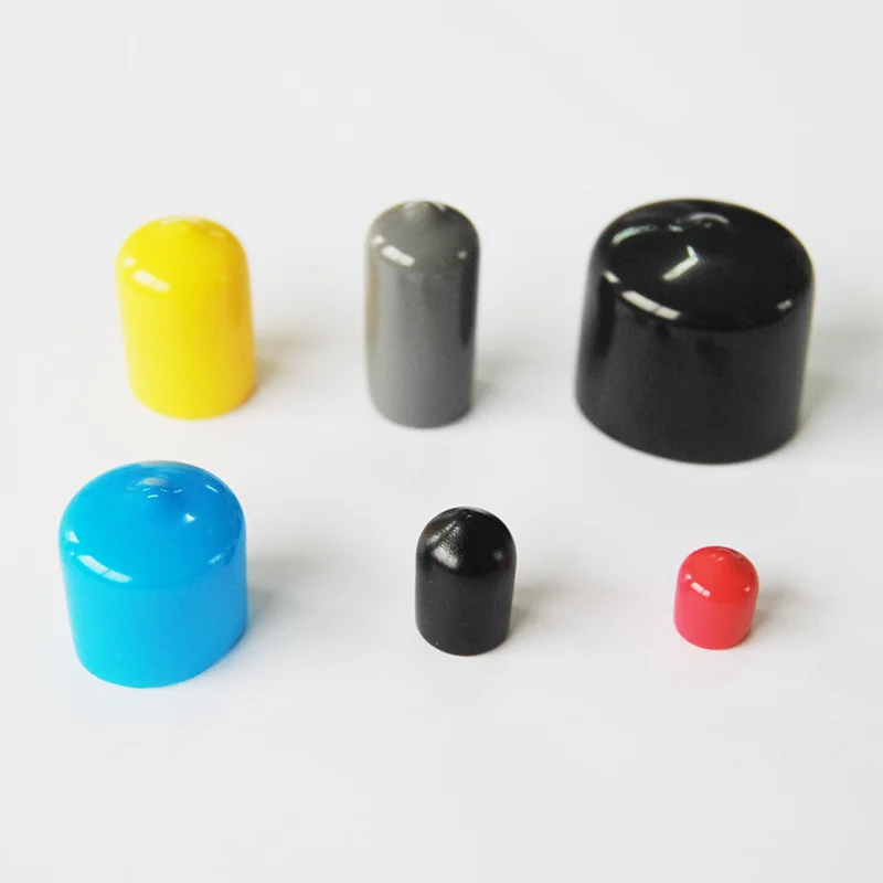 Factory Soft nut protection PVC end cap Plastic dust cap Screw protector Thread Protector Black end cap