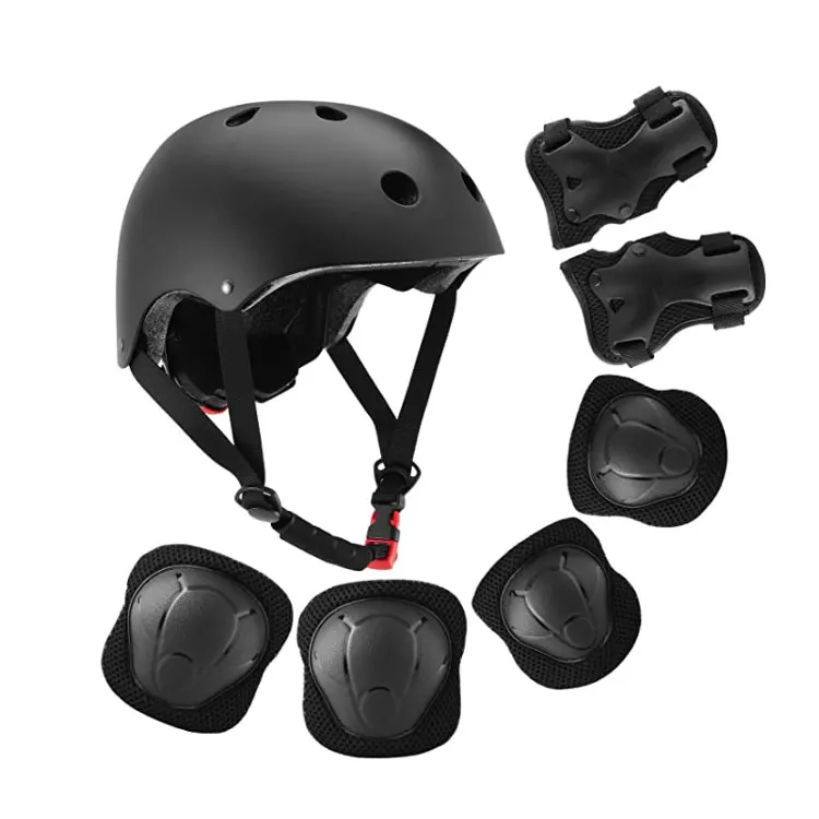 Комплект детских накладок на шлем, налокотники, наколенники, спортивные детские защитные накладки