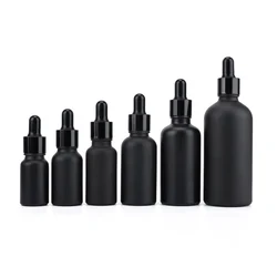 Hot sale 5ml 10ml 15ml 20ml 30ml 50ml 100ml amber/black/blue/green/clear empty essential oil dropper glass bottle
