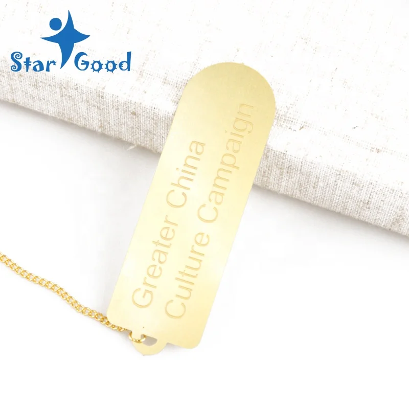 Custom metal brass hollow design unique gift bee shape brass bookmarks