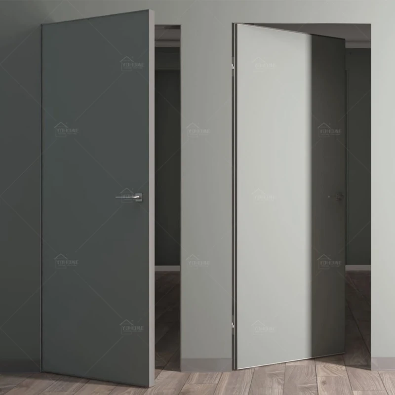 China top supplier wooden flush hidden wall door for bedroom concealed secret inside door invisible frameless interior doors