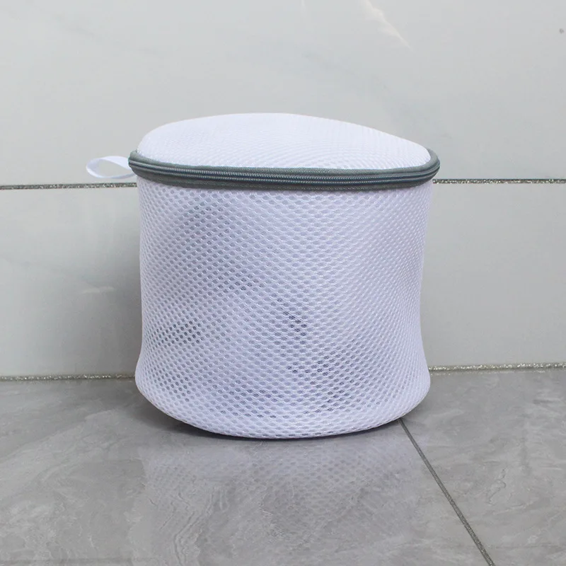 Customize travel white  Foldable Underwear reusable 7 size washing zip mesh laundry bag