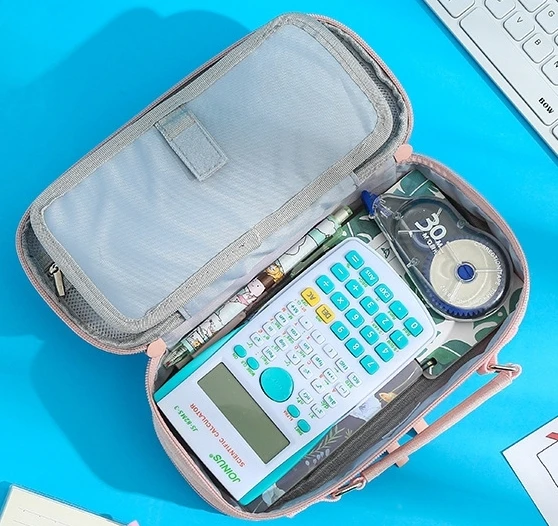 Wholesale Large Storage Promotion Pencil Case Bag 3 Compartments School Pencil Cases Pencil Pouch