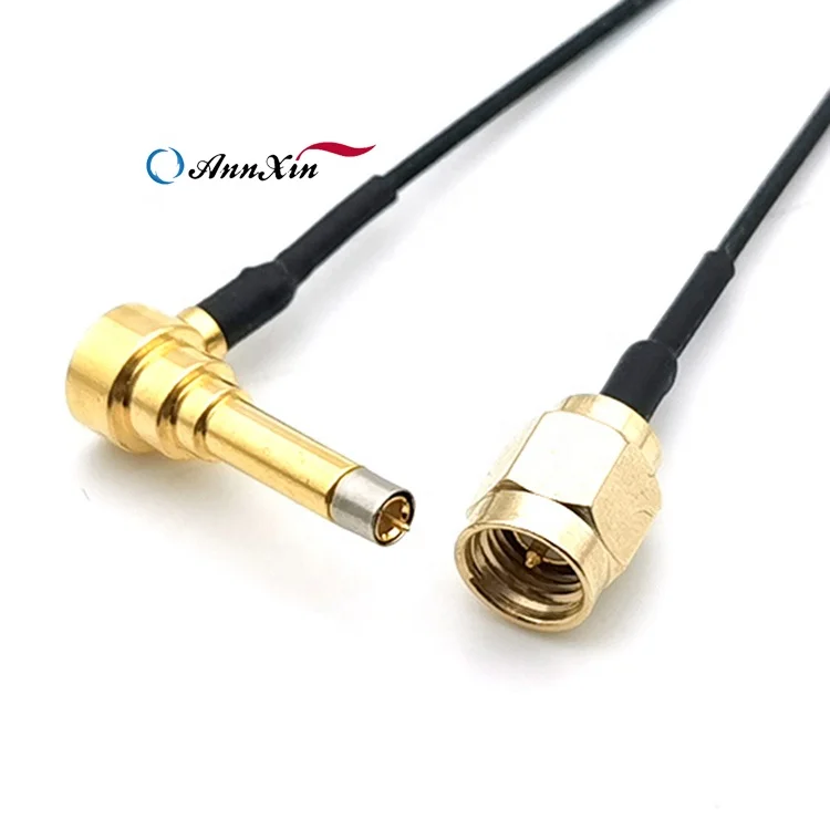 Antenna Extension Pigtail Cable SMA Male to MS156 Male Right Angle C2 Plug RF 1.37  Cable