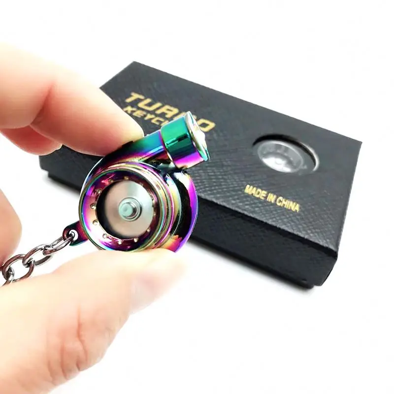Automotive Car Parts Keychain Piston Disc Brake Rotor Turbo Metal Car Keychains for Promotion Gift
