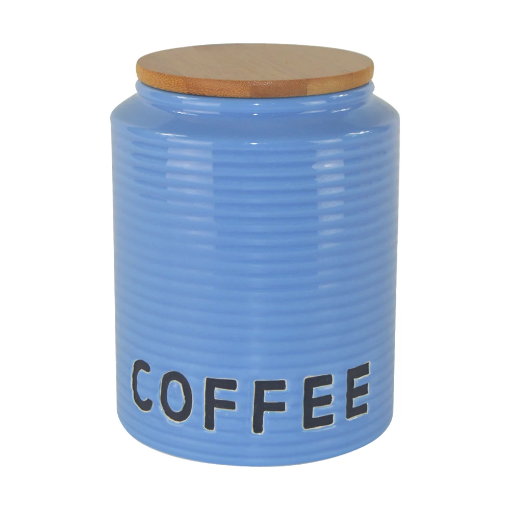 Golden rhombus pattern cookie jar coffee canister custom ceramic kitchen container set