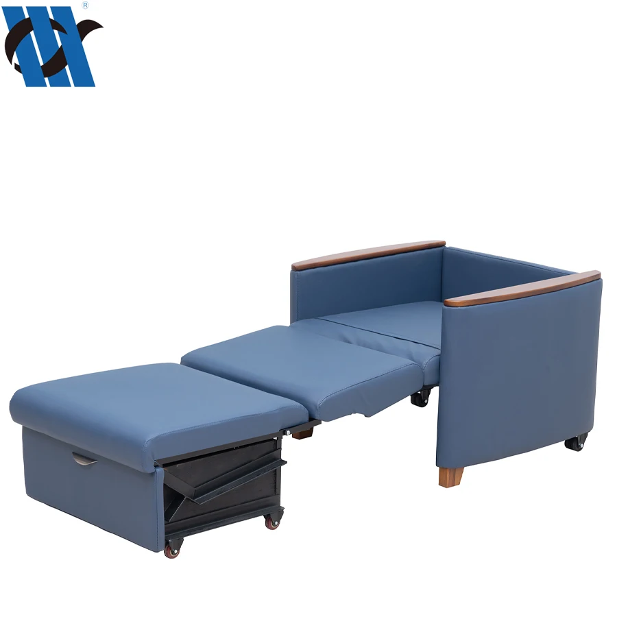 BDEC111 Medical Patient Accompany Sleep Reclining High Density Sponge Hospital Sofa Chair Bed
