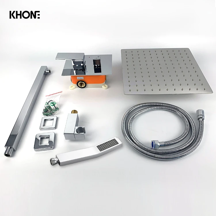 faucets wholesale luxury wall mount shower faucets Brass concealed rain shower set