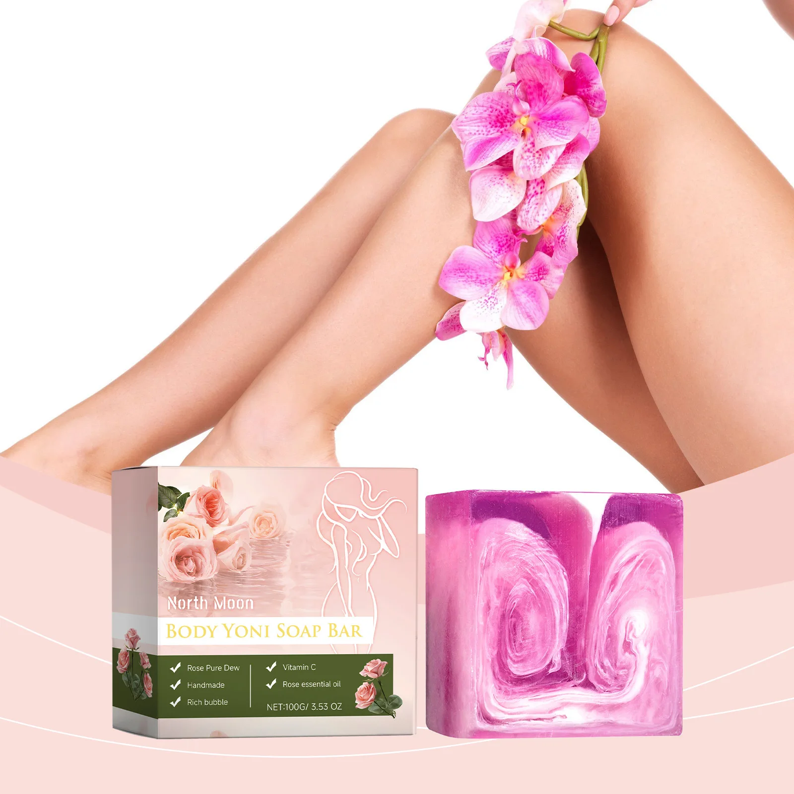 2024 Popular Lady Skin Tendering Caring Woman Body Cleaning Showering Skin Hydrating Nourishing Tendering Soap