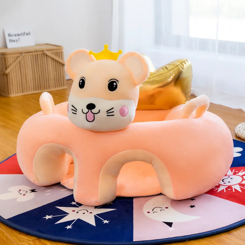 Comfortable Safety Cartoon Baby Support Trainer Sofa Plush Stuffed Baby Learning Seat