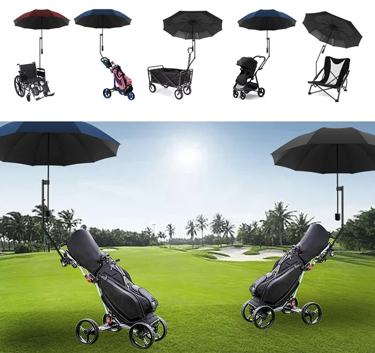 UPF 50+ Beach Umbrella with Adjustable Universal Clamp Camping Contemporary Wine Bottle Umbrella windproof umbrella for Adults