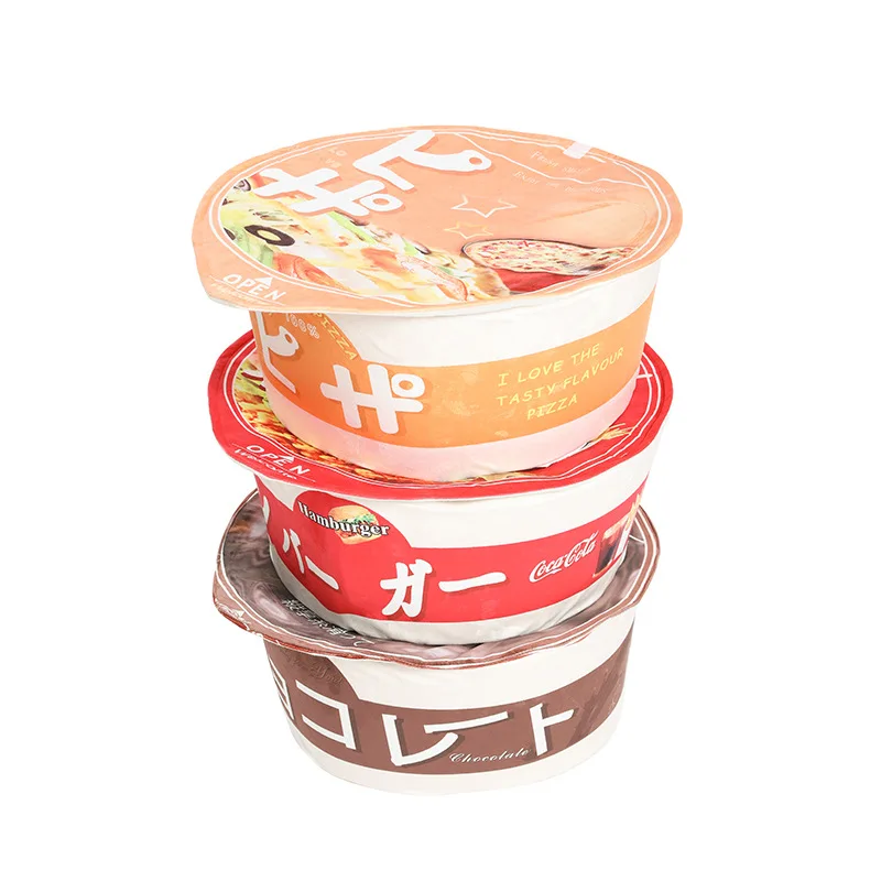 Funny creative instant noodles burger shape semi-enclosed pet dog bed with lid