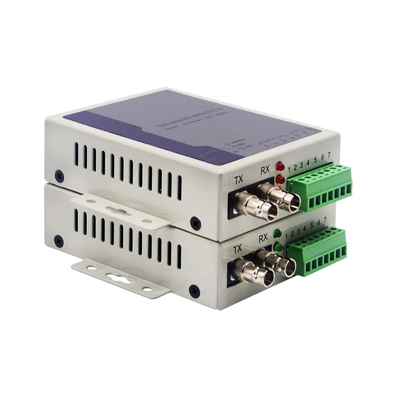 RS485 RS422 RS232 Serial Data to Ethernet Fiber Media Converter Terminal Optic Modem Bidirectional Single-mode Double Fiber ST
