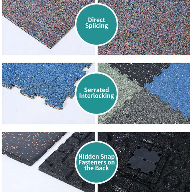 Weight Lifting Gym Crossfit Rubber Floor 1 Inch Thick Rubber Mat With Epdm Granules