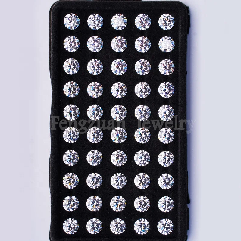 1mm 1.3mm Wholesale ruby gemstone lab created ruby round bangkok cubic zirconia cz with vacuum packaging