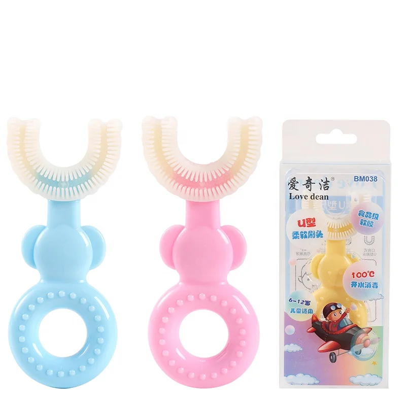 Professional toothbrush factory 360 clean u shaped toothbrush kids wholesale 360 kids u shape toothbrush kids manual