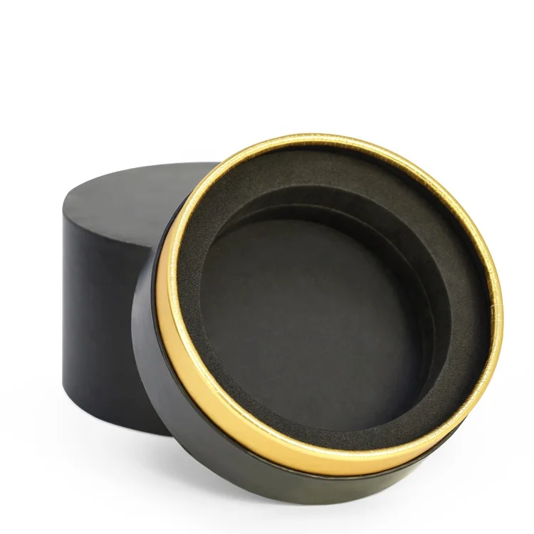 Cylinder perfume water glass reed diffuser fragrance bottle gift black paper candle tube necklace sandwich lash packaging box