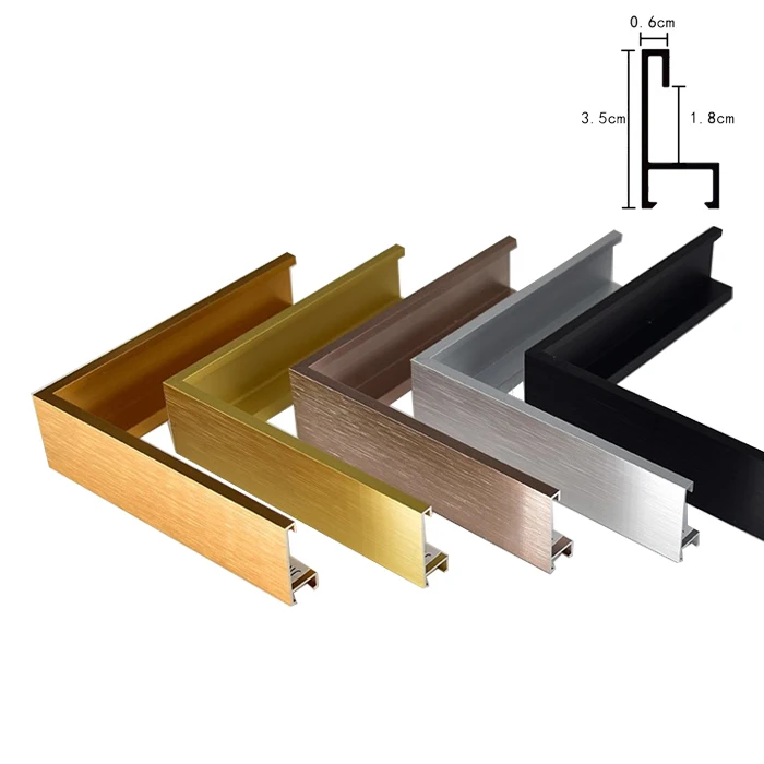 Custom Size Wall Decoration Modern Metal Painting Frame Canvas Frames Molding Aluminum Oil Painting Frame