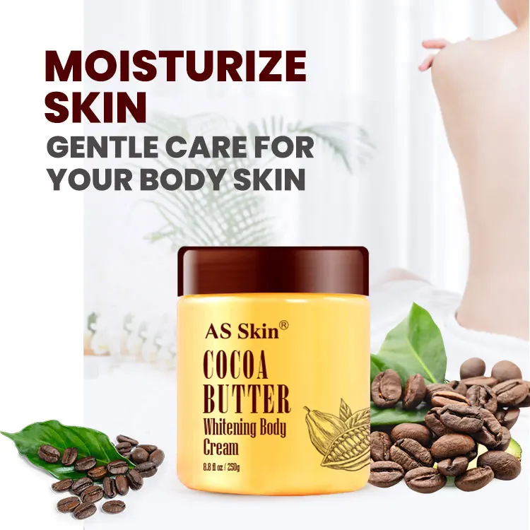 Private Label Organic Skin Care Moisturizing Body Whitening Cream Cocoa Butter Whipped Body Cream For Dry Skin