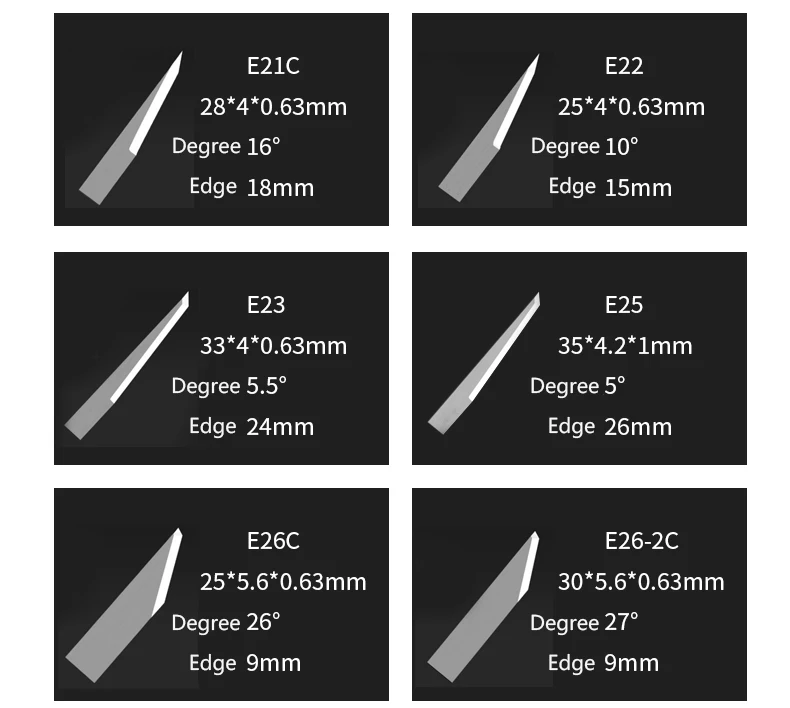 Tungsten Steel Zund Z51 Z10 Flat Stock Drag Blade For Cad Cutting Knife