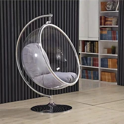 Indoor Exterior Unique modern Furniture Clear Swing Acrylic Hanging Ball  Egg Bubble Chair livingroom swing chair