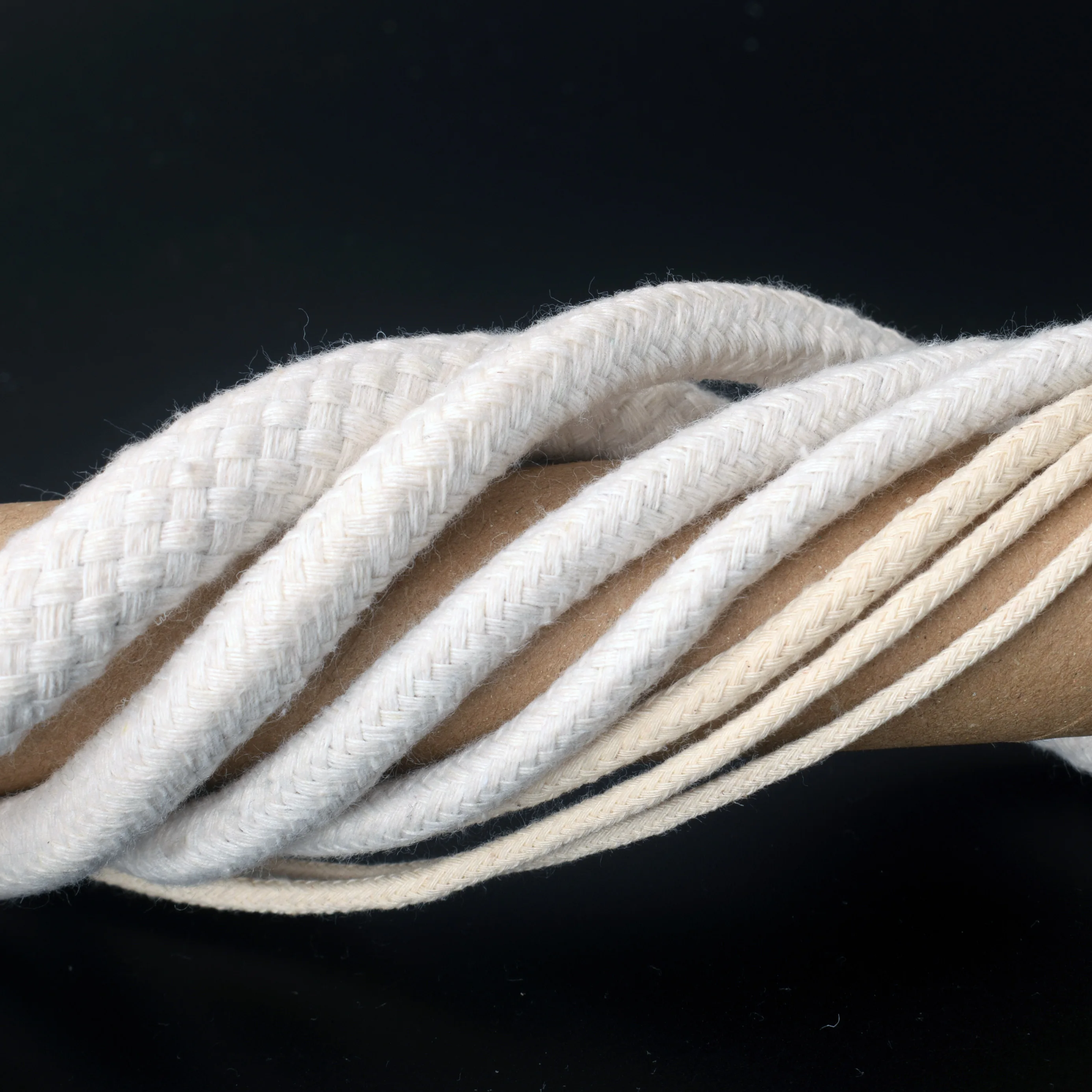 5MM round Woven Cotton Rope Soft and Eco-Friendly for Shoes Garments Bags Home Textiles Comfortable and 100% Cotton