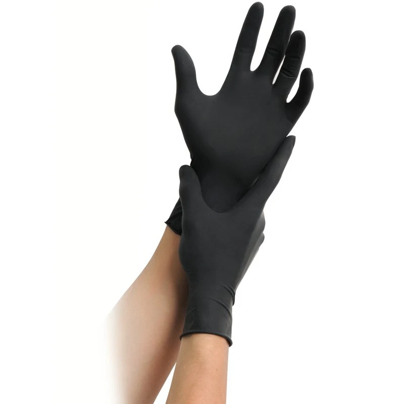 Black PVC Gloves Good Price Salon Household Industrial Work Beauty PVC Vinyl Gloves