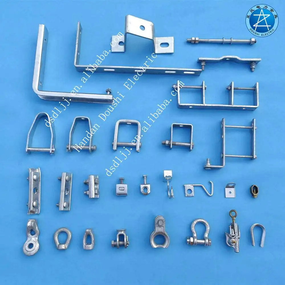 High Quality Hot Dip Galvanized Overhead Line Accessories D Type Bracket D Iron For Insulator