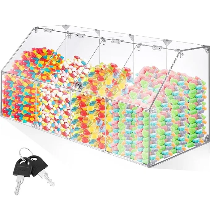 factory price acrylic candy box dispenser acrylic candy bin