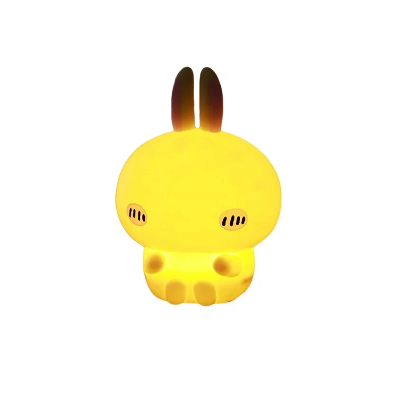 Cartoon Funny Children Nightlights Lamp  LED Night Silicone Baby Light up Toys Custom Logo Pattern Shape