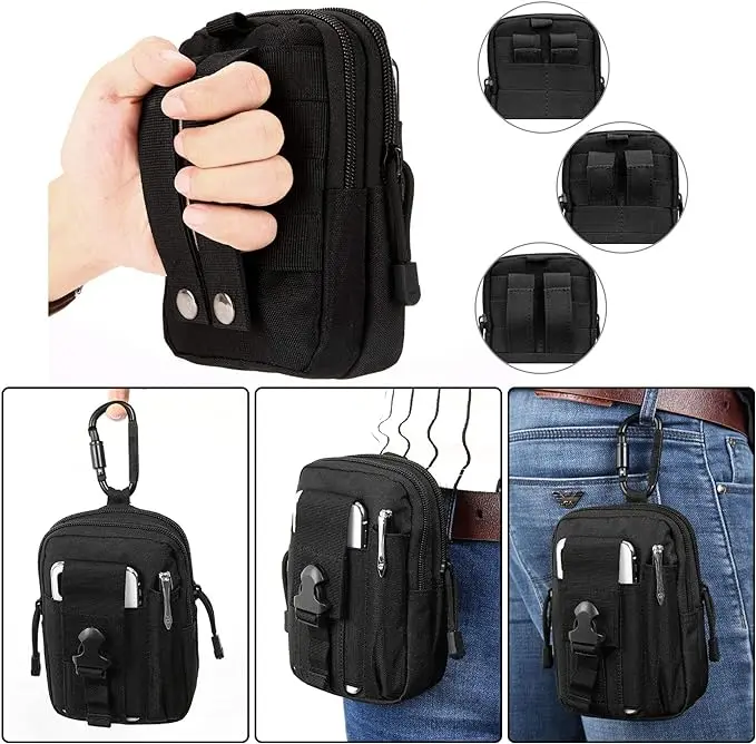 Outdoor Camping Hiking Accessory Pouch Men Mobile Phone Magazine EDC Waist Bag Waterproof Tactical Pouch Molle Bag