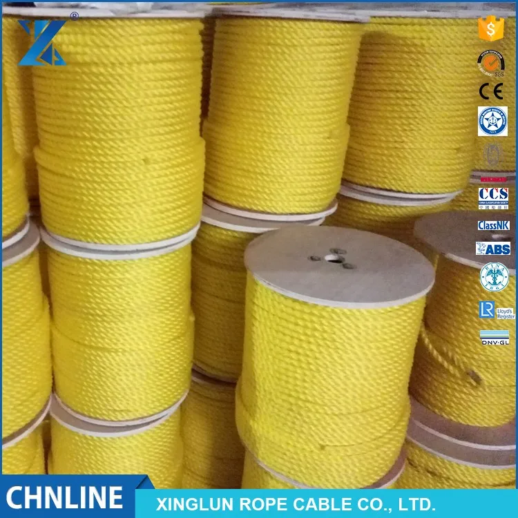wholesale 3 strands Polyethylene Rope Hand lines  Tow lines  Mooring Camping Hunting Scaffolding  Climbing