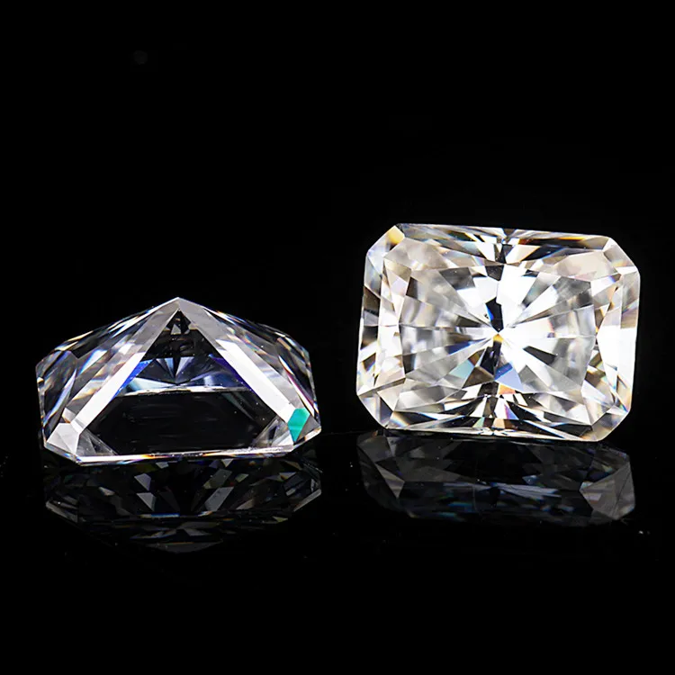 SICGEM Loose Gemstones Moissanite Fancy Cut Radiant Shape  Wholesale D Color VVS Clarity White Loose Moissanite