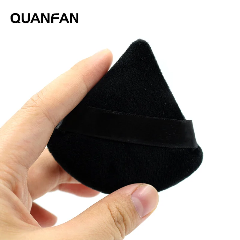 New black triangle dry powder puff fan-shaped makeup puff honey puff makeup tool multi color optional