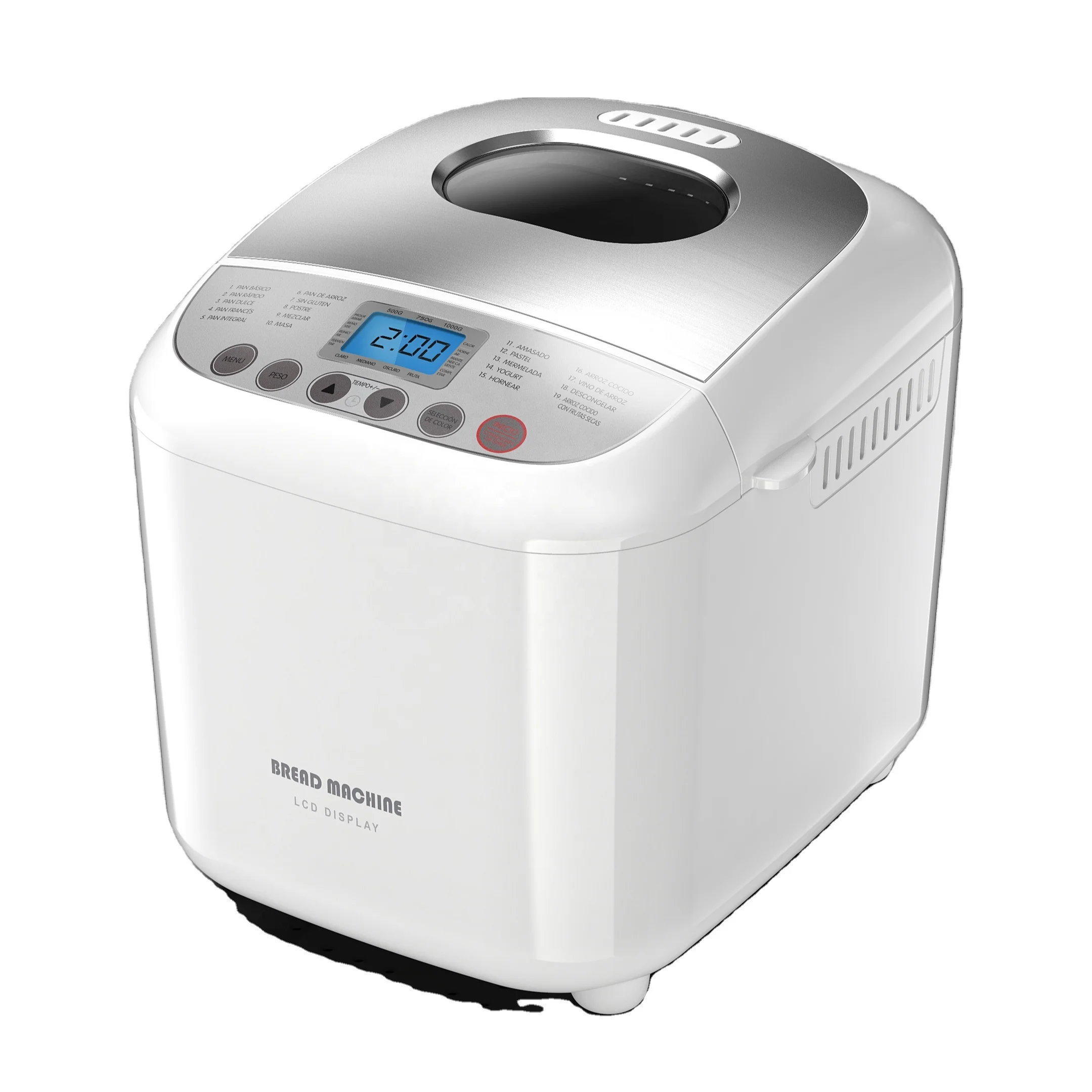 Newest Bread Maker, 19-in-1 multi programs plastic bread machine, 2.0Lb/1KG capacity