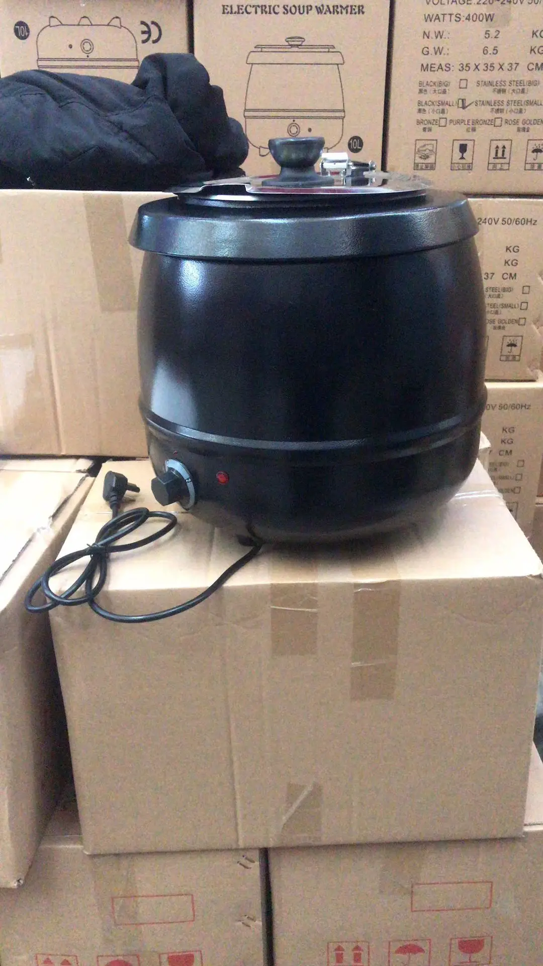 Столовое оборудование для кухни и общественного питания коммерческая электрическая суповая кастрюля из нержавеющей стали Серебряный буфет супа 10 литров