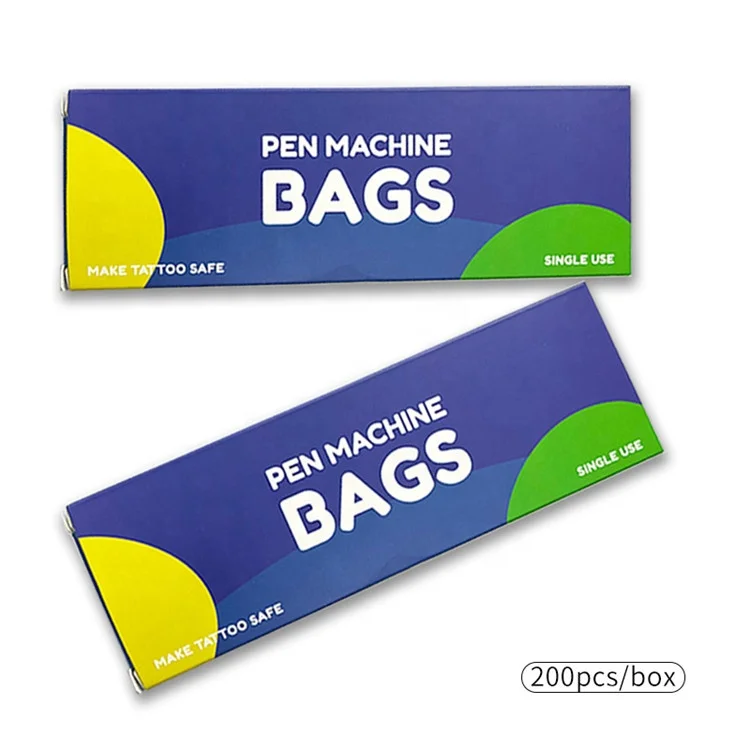 Hot sale 200pcs/box disposable pen type rotary cartridge filter protective  covers wrap tattoo pen sleeve  for tattoo supplies