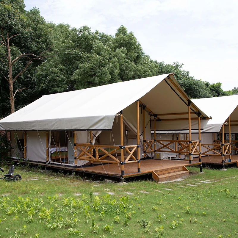 Открытый tente lodge 2 комнатный carpas tenda роскошный отель для проживания, курортный сборный дом, деревянные брезентовые палатки для сафари с ванной комнатой