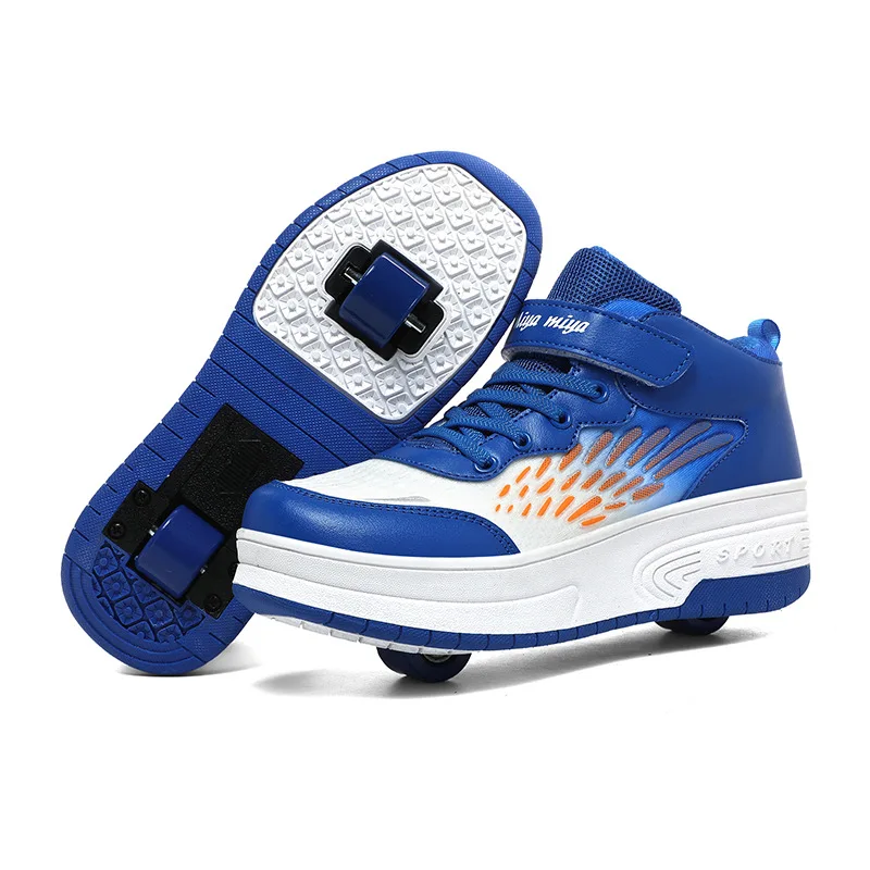 Roller Skate Shoes for Kids Boys Girls Wheelies Sneakers with Detachable Wheels Classical Roller Wheeled Shoes