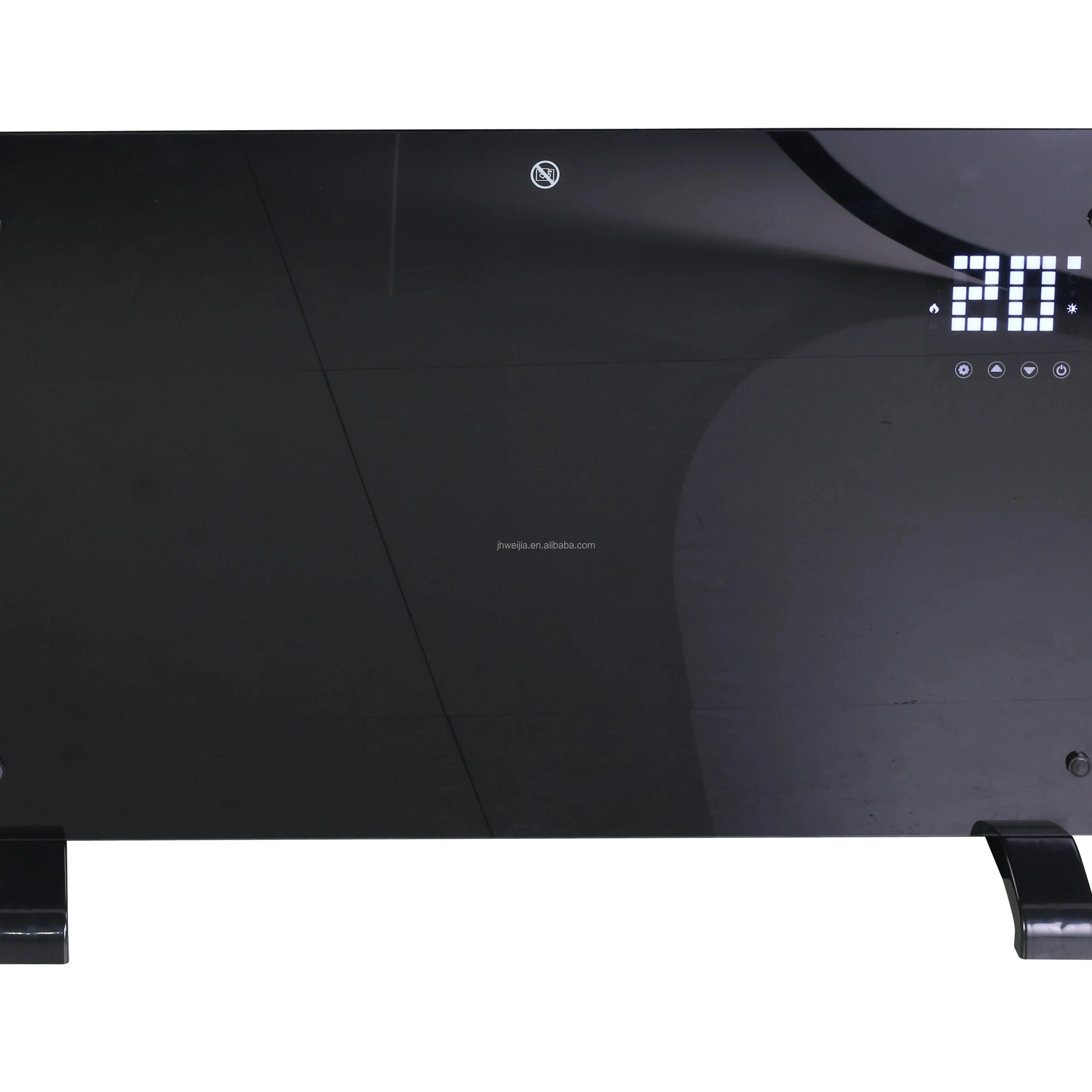 Aluminum fins stainless steel heating tube G060P 600W  Black tempered double overheat protection Convection Glass Panel Heater