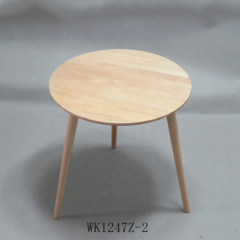 Solid wood Indoor living room furniture modern side table tea table sets small round coffee table