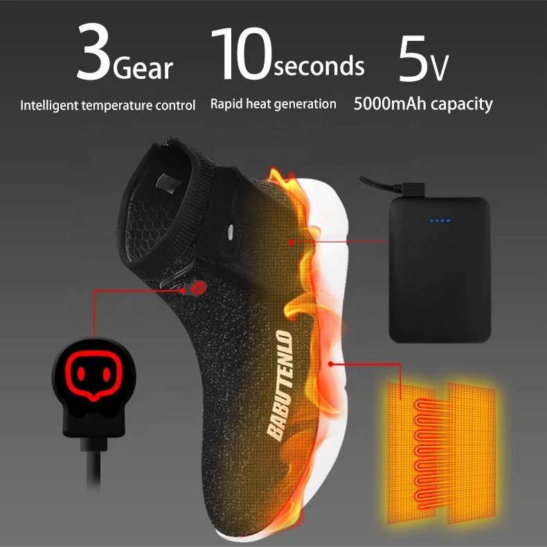 Зимние 5V USB графеновые Умные Ботинки с контролем температуры обувь подогревом и перезаряжаемой батареей мужские женские