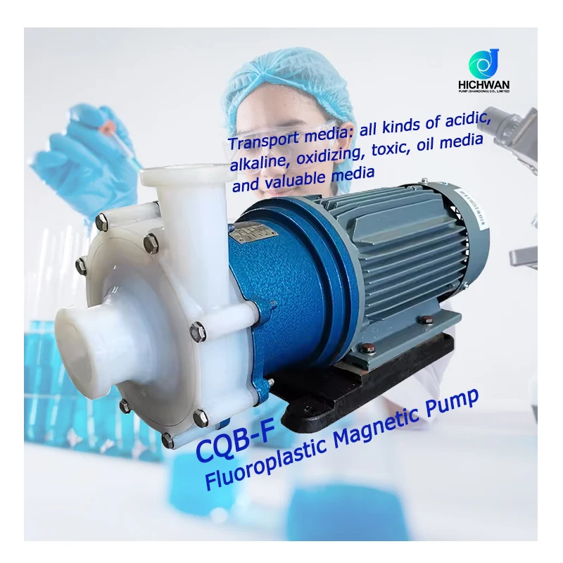 HICHWAN CQB20-15-75F 380V 220V acid resistant fluorine plastic chemical centrifugal magnetic drive pump