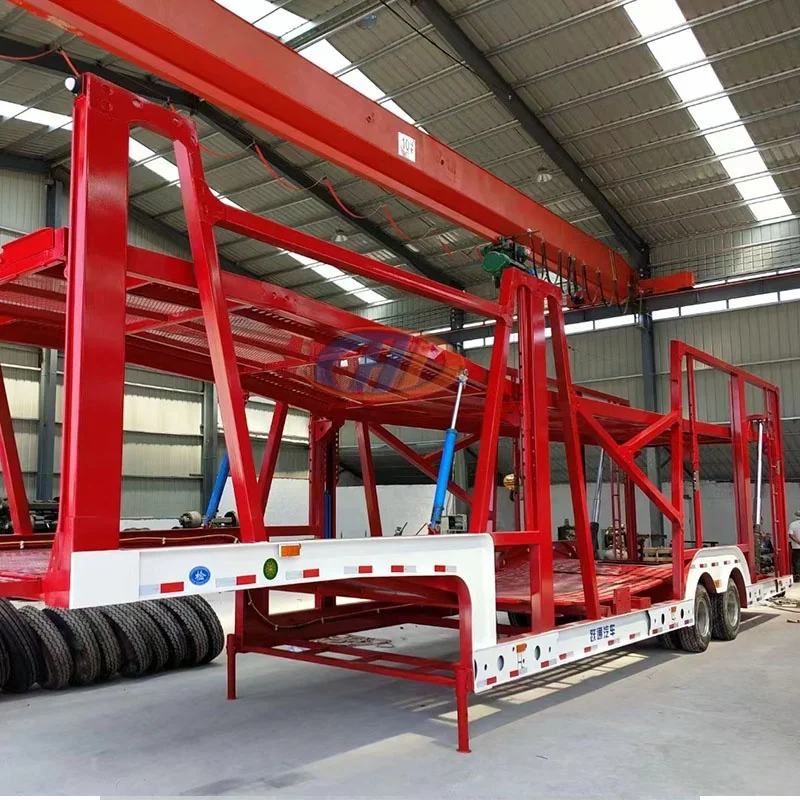 two axle double deck 8 car carier trailer car transporter semi trailer for sales