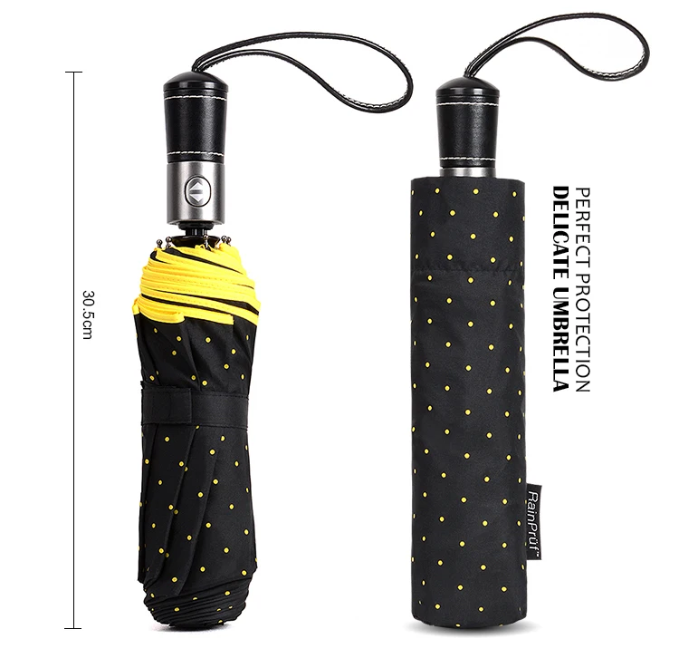 Производитель китайских зонтов, Водонепроницаемый модный стильный зонт, Складывающийся в 3 раза, Автоматический Компактный Зонт с логотипом