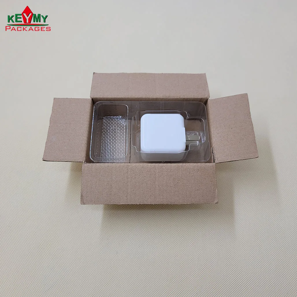cheap blister tray with box for phone charger package