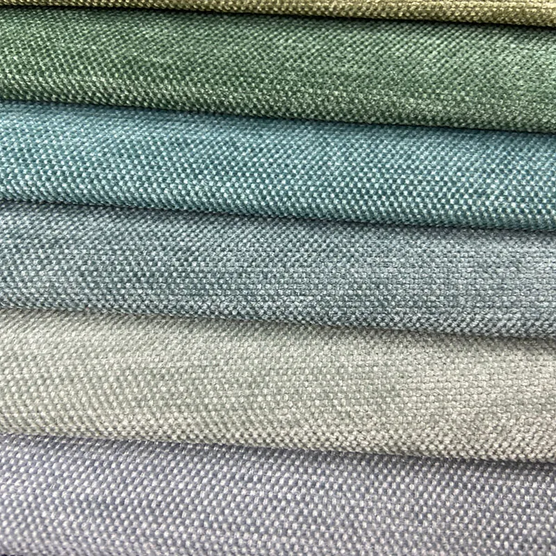 wholesale new design woven dyed linen like chenille sofa fabric 100% polyester furniture fabrics