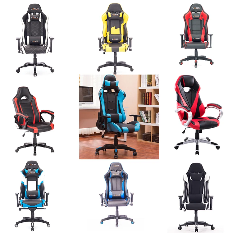 Hot Sale Custom Pu Caster Moveable Home Chair Gamer Used Racing Leather Gaming Computer Chair