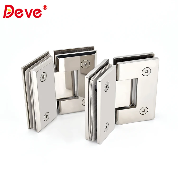 Quality Stainless Steel Heavy Duty Shower 135 Degree Glass to Glass Door Hinge Clamp