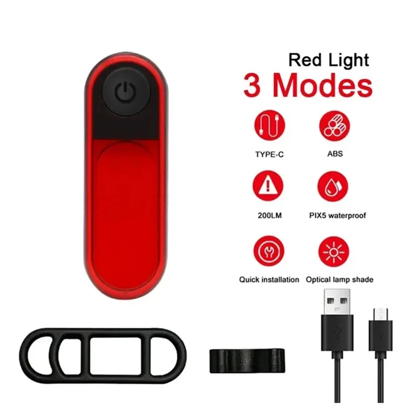 OEM/ODM Bicycle Rear Light Super Bright Tail Light  USB Rechargeable Cycling Safety Night Riding Lighting Back Bike Taillights